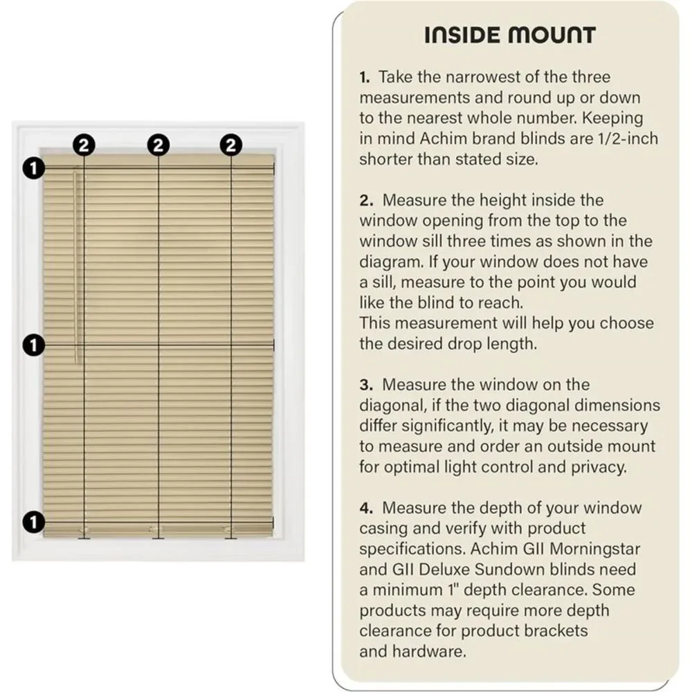 Achim Home Furnishing Window Blinds: GII Cordless Deluxe Sundown Room Darkening